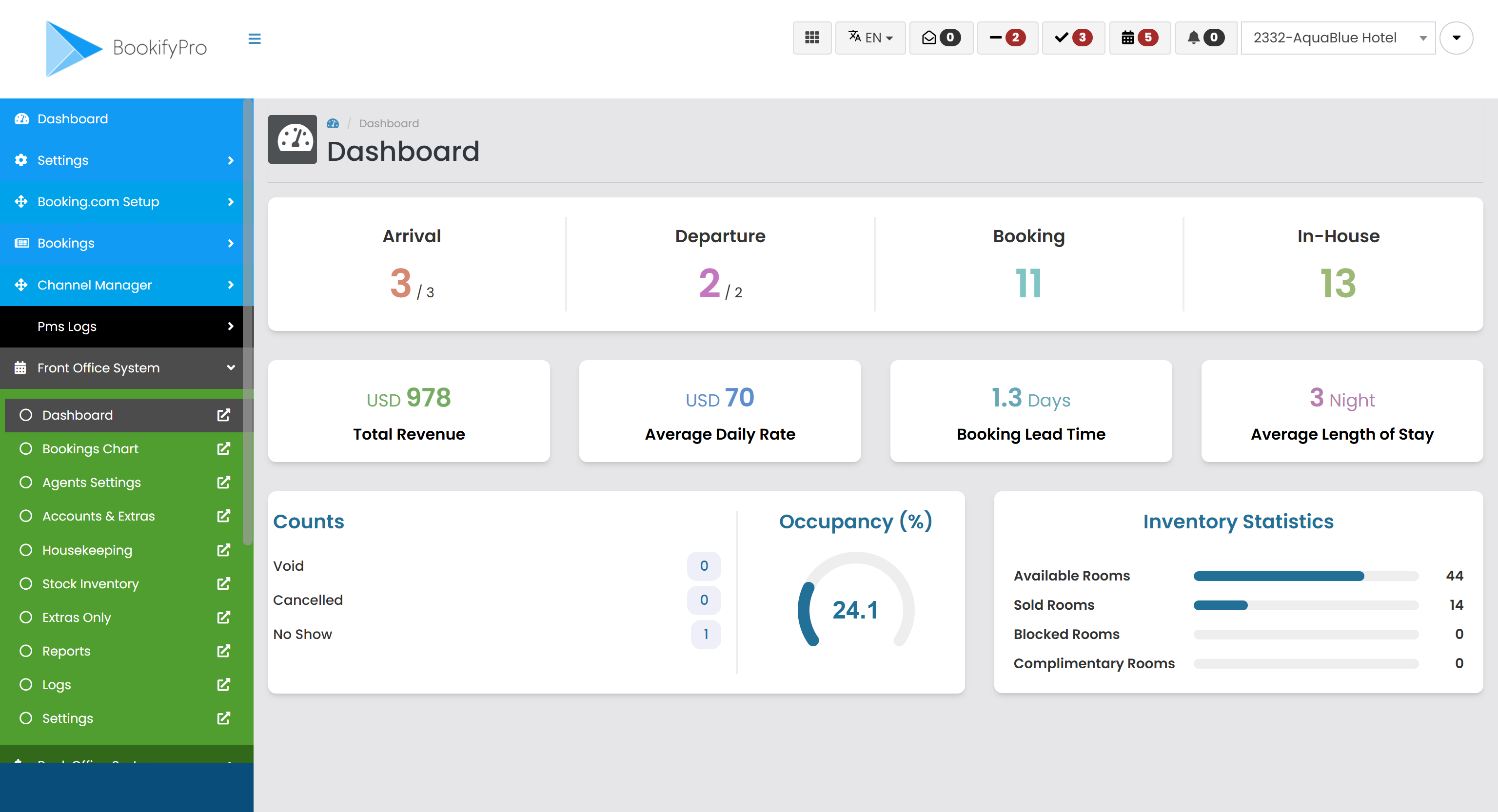 BookifyPro Dashboard